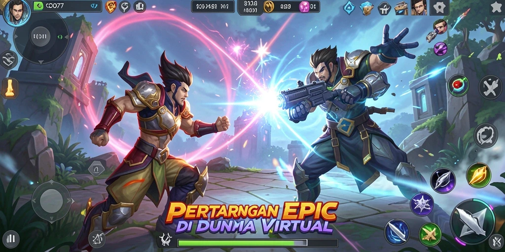 Tampilan gameplay COO77 yang mendebarkan dalam pertarungan.