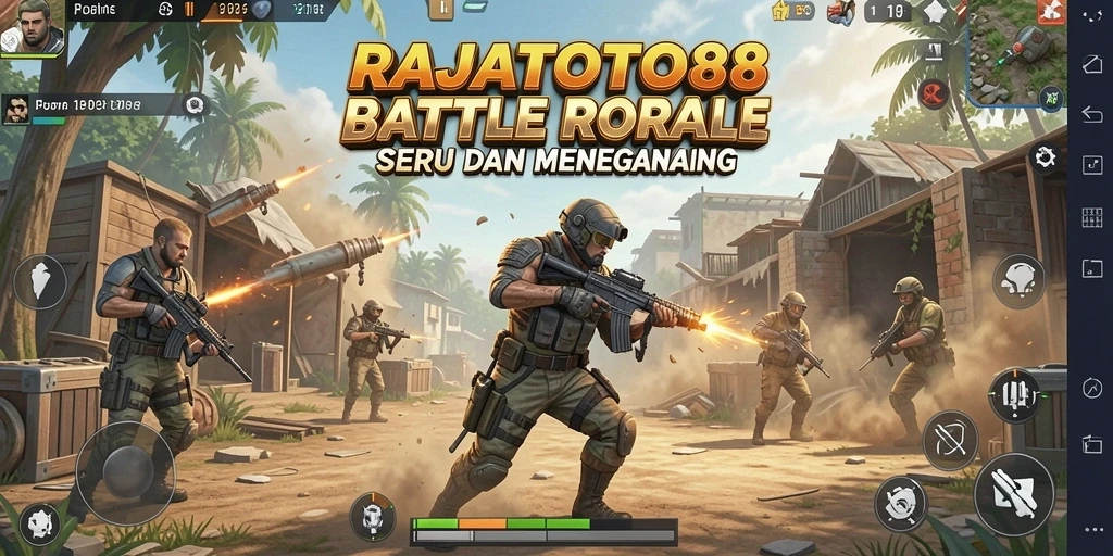 Gameplay seru dan intens dari RAJATOTO88 dalam pertempuran Battle Royale.