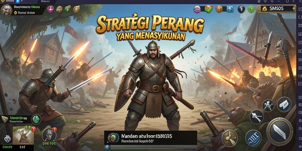 Tampilan gameplay mendebarkan dalam SM605 saat berstrategi melawan musuh.