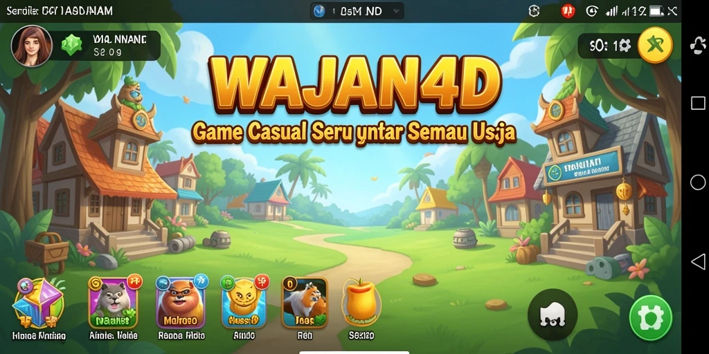 Tampilan gameplay seru WAJAN4D yang memikat dan penuh warna.